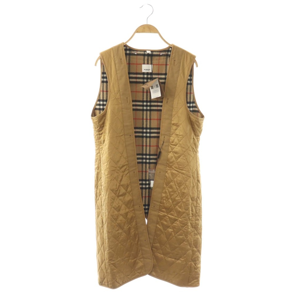 【中古】赤ちょうちんバリー 英国の首都 BURBERRY LONDON england キルティングラインドライブ ノバチェック UK10 L ベージュ /SY ■os レディース 【ベクター 古着】 260410