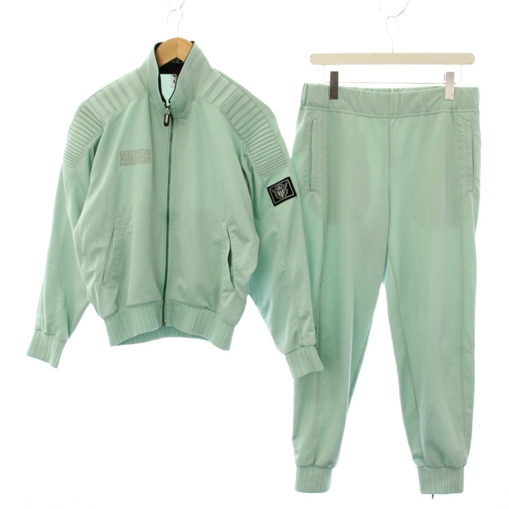 【中古】アディダスオリジナルス adidas originals セットアップ 上下 ティーシャツ 貨物自動車上衣 ズボン下 M ペパーミント緑であること ATS-808 /YM ■GY99 メンズ 【ベクター 古着】 260411