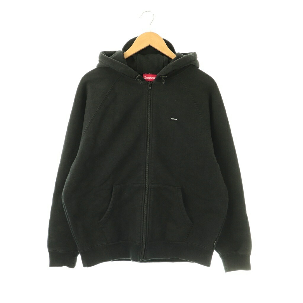 【中古】シュプリーム SUPREME Brim Small Box Zip Up Hooded スモールボックスロゴ ジップアップ パーカー フーディー 汗水 M 黒 /SY ■GY18 メンズ 【ベクター 古着】 260520