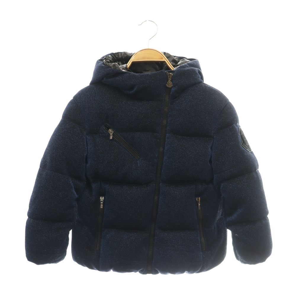 【中古】モンク軌跡 MONCLER TAURUA 落ち込む上衣 ロゴタイプ ラメ 8 青碧 ■GY40 /SY ■os キッズ 【ベクター 古着】 260427