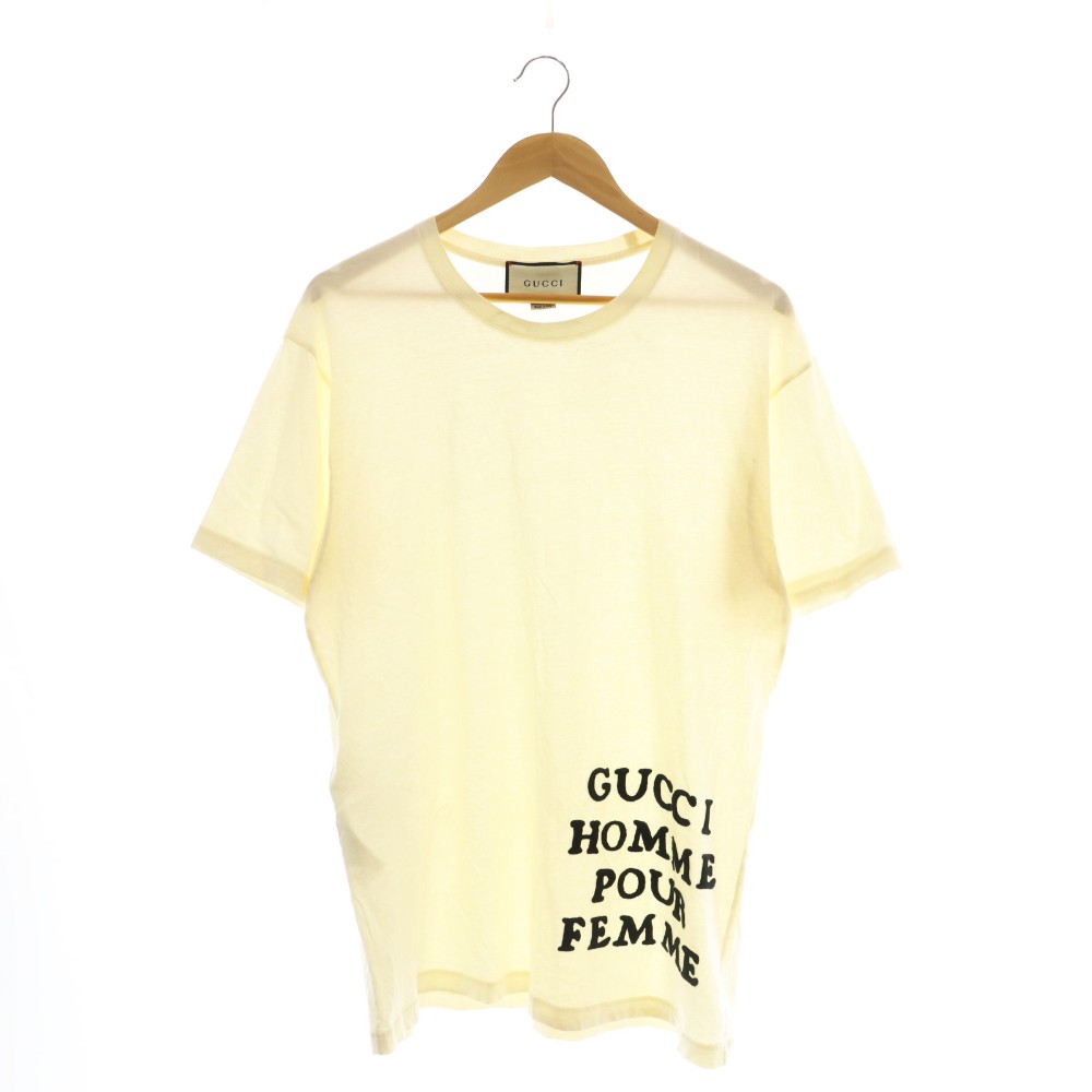 【中古】グッチ GUCCI ティーシャツ クリーネック 半袖 ロゴタイプ 生み出すこと ■GY18 /SY メンズ 【ベクター 古着】 260508