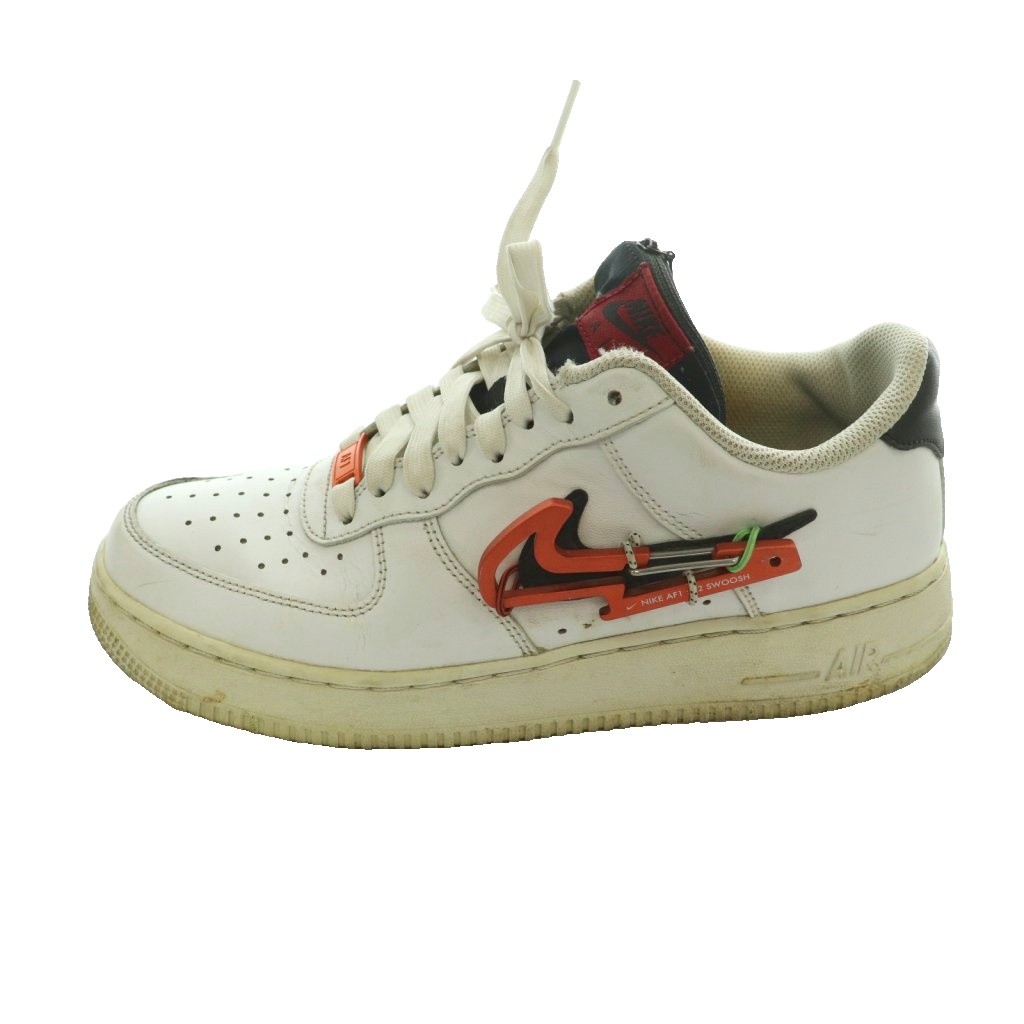 【中古】ナイキ NIKE 空軍1 置き目 割り増し金 カラビナ スウッシュ Air Force 1 Low Premium Karabiner Swoosh ローカットスニーカー US8.5 26.5糎 白 白いこと DH7579-100 /SS ■os メンズ 【ベクター 古着】 260506