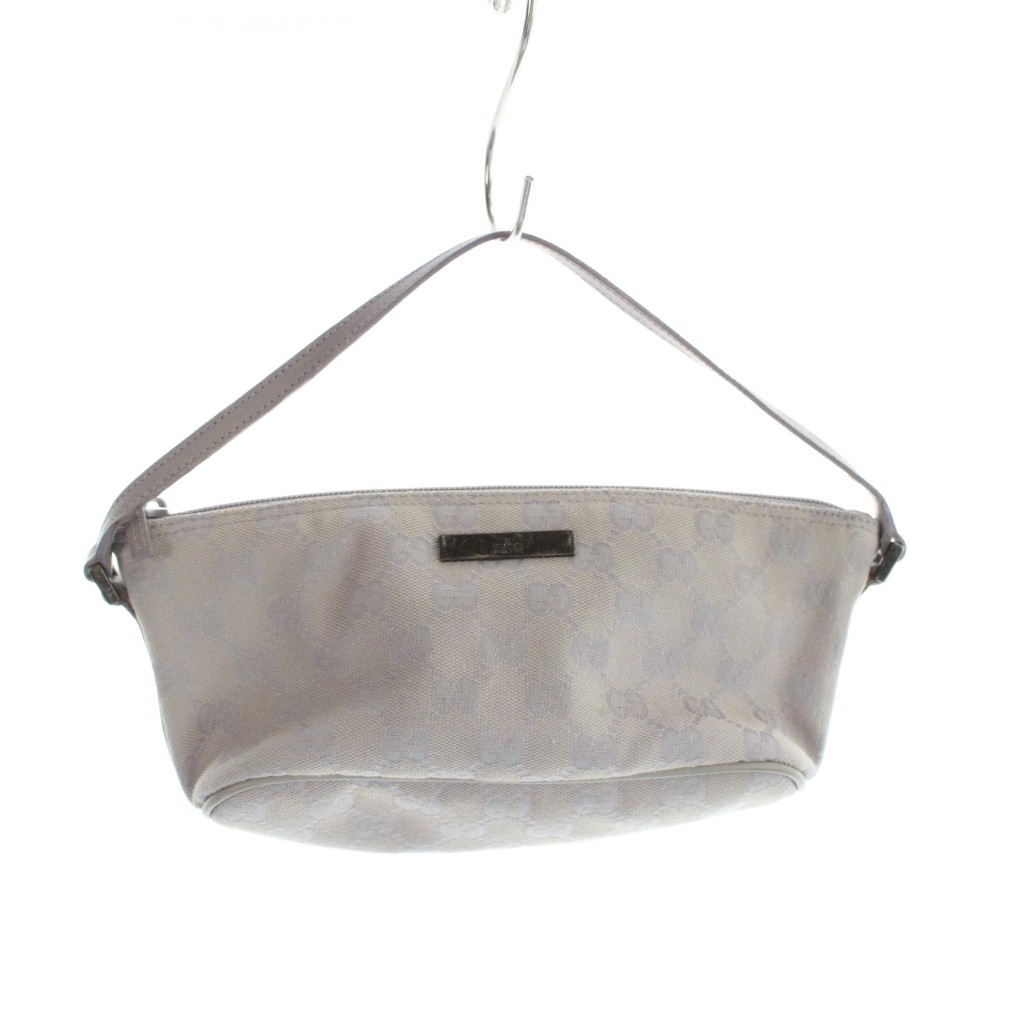 【中古】グッチ GUCCI ハンドバック ミニ GG柄 総柄 ロゴタイプ 帆布 なめし革 紫 ■GY18 /MQ ■OH レディース 【ベクター 古着】 260514