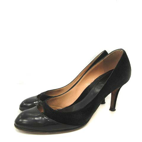 ☆美品☆ARCOJOY パンプス 23.5cm ウェッジソール レザー フラワー