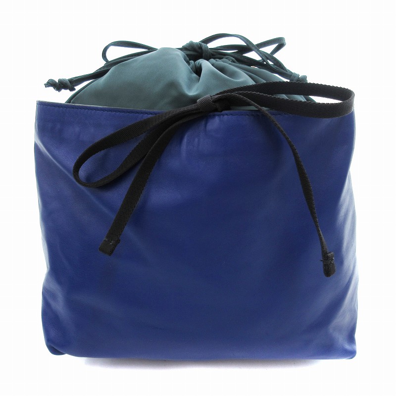 MARNI マルニ　リュック　2way レザー×ナイロン　ハンドバッグ 楽天市場】MARNI マルニ 巾着2WAYバッグ ナイロン レザー