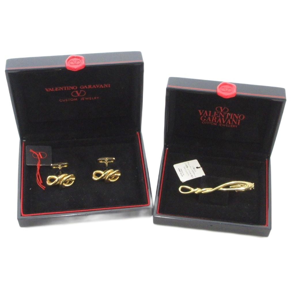 VALENTINO GARAVANI ヴァレンティノ タイピン カフス ゴールド 楽天市場】バレンチノ VALENTINO ネクタイピン カフス セット ゴールド