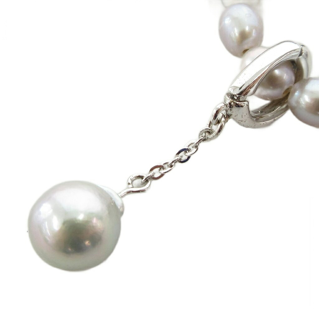 【中古】ノーブランド バロックパール ネックレス 真珠 アクセサリー バラモチーフ シルバー /FF レディース 【ベクトル 古着】 260104