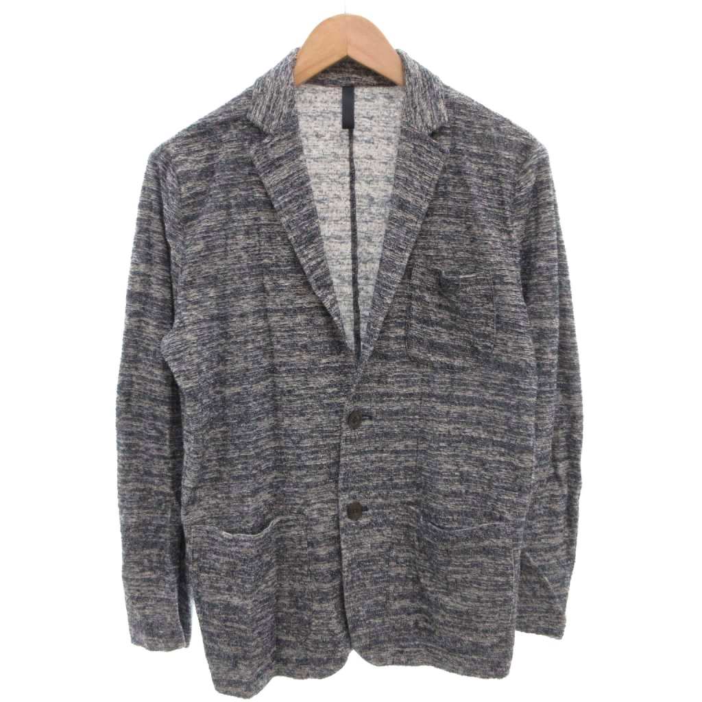 【中古】エポカ ウォモ EPOCA UOMO Safari Lounge 別注 prima ストレッチパイルジャケット ブレザー 2B 46 青 ブルー /FF ■SM3 メンズ 【ベクトル 古着】 260303