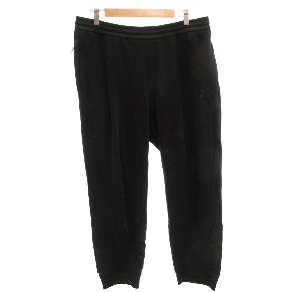 【中古】モンク軌跡 MONCLER 23AW PANTALONE LUNGO スウェットパンツ 生やさしい 酉の方角天然ゴム ロゴタイプ 刷り上げる M 黒 黒いこと /FF メンズ 【ベクター 古着】 260303