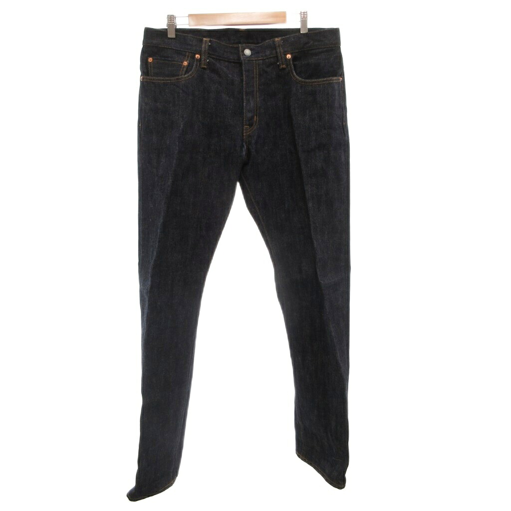 【中古】児島ジーンズ 25周年限定 25oz セルビッチ ストレート デニムパンツ ジーンズ ワイド 38 紺 ネイビー /FF メンズ 【ベクトル 古着】 260312