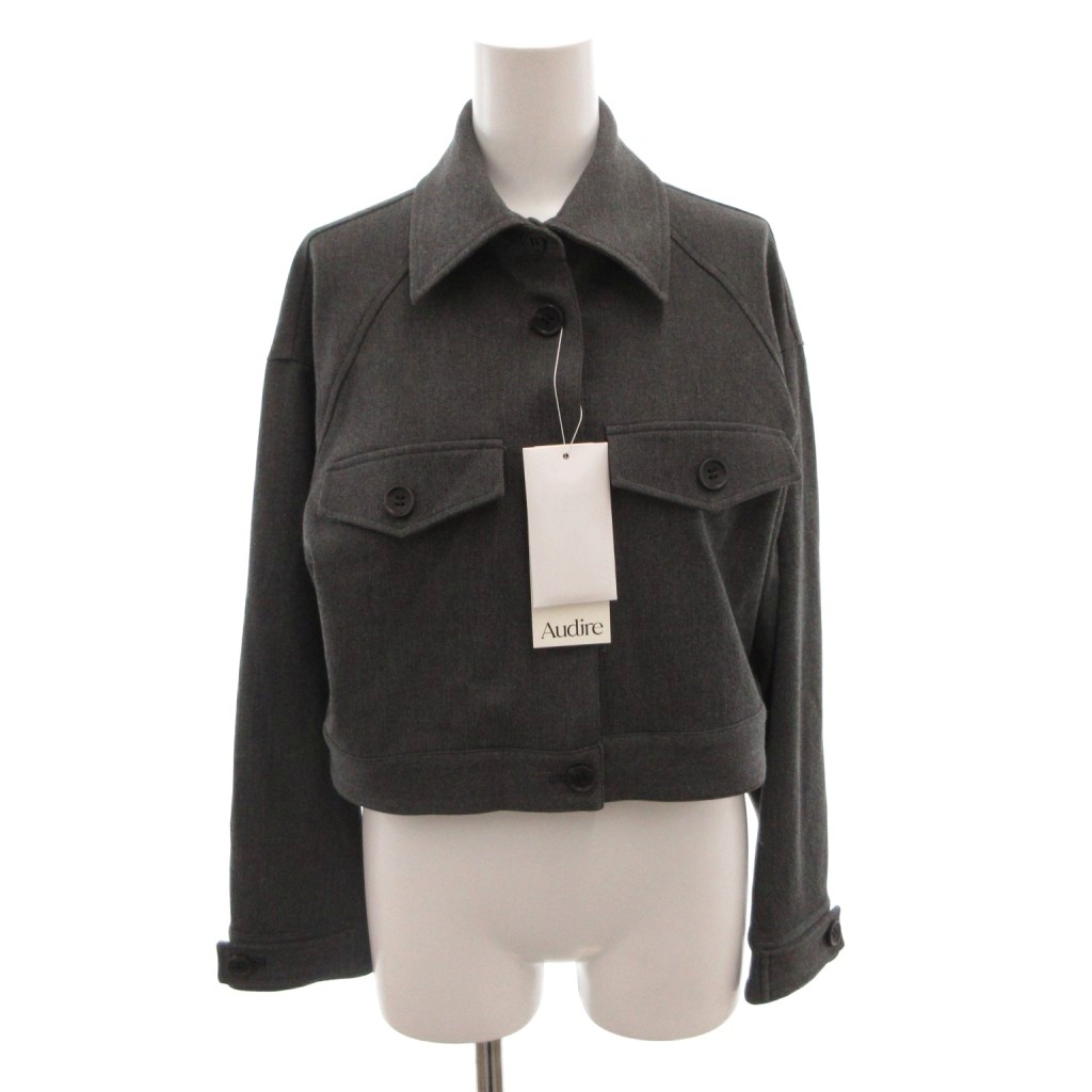 【中古】未使用品 Audire タグ付き 24AW Gentle blouson ジャケット ブルゾン M ダークグレー AD24AW0103 /FF 【ベクトル 古着】 260312