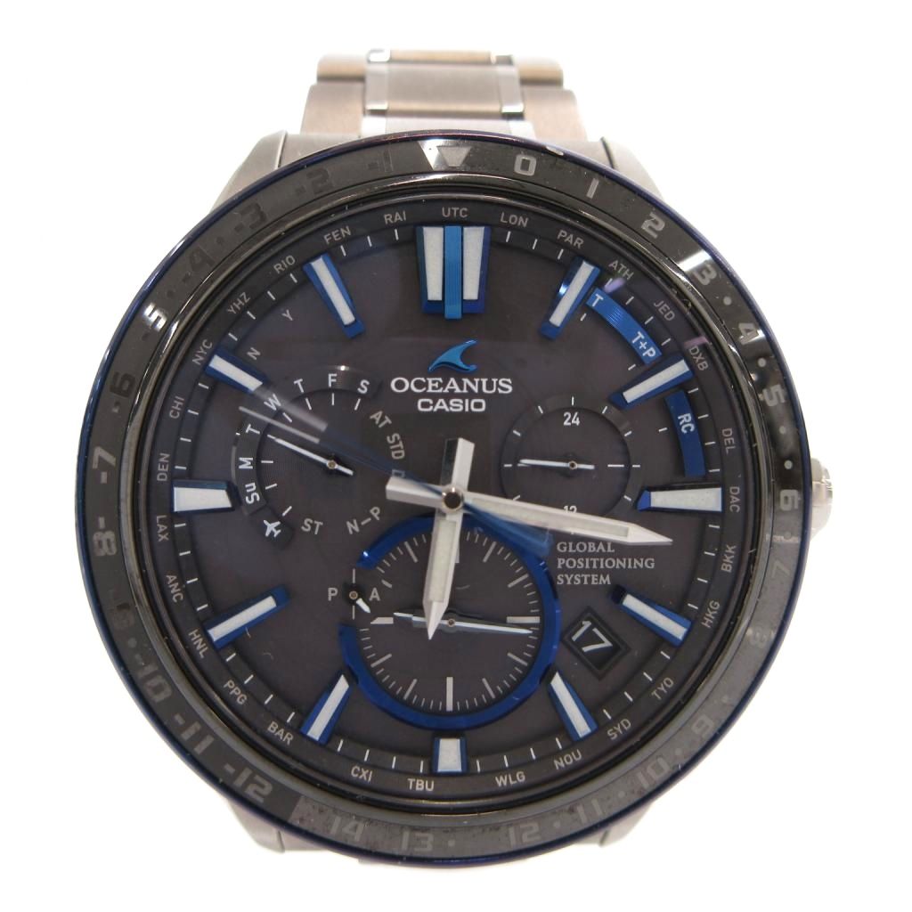 【中古】カシオ CASIO OCEANUS オシアナス ウオッチ 御覧になる アナログ ソーラー 文字記号盤黒いこと OCW-G1200-1AJF /FF メンズ 【ベクター 古着】 260318