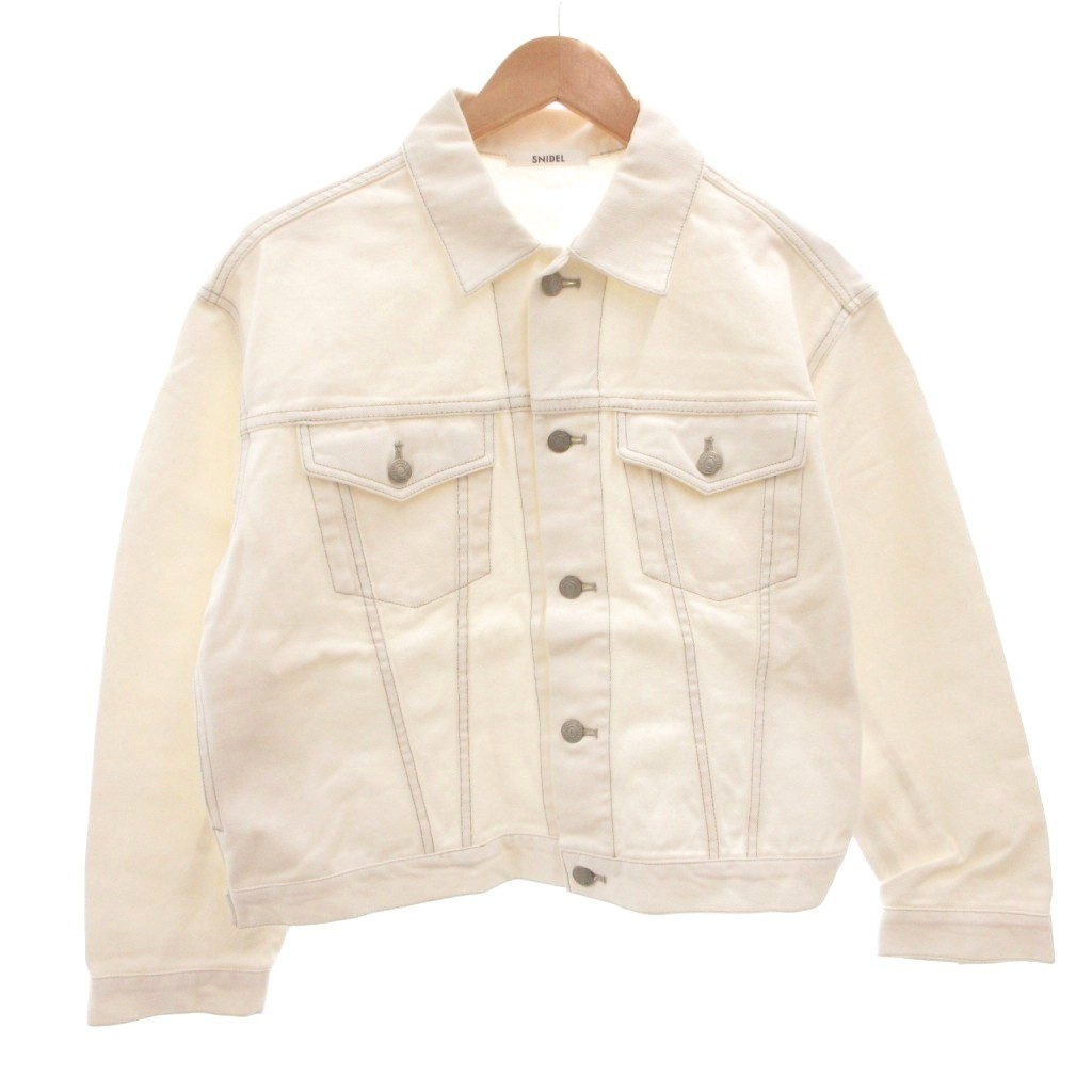 【中古】スナイデル SNIDEL 24SS デニムジャケット Gジャン ブルゾン 短丈 ショート F 白 ホワイト /FF レディース 【ベクトル 古着】 260330