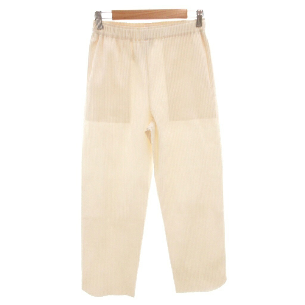 【中古】ミーイッセイミヤケ me ISSEY MIYAKE 25SS プリーツパンツ スラックス イージー ゴムウエスト 白 ホワイト /FF レディース 【ベクトル 古着】 260330
