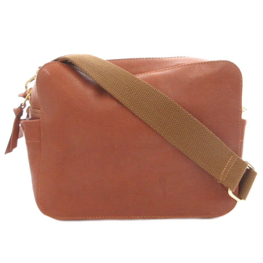 【中古】ハレルヤ ショルダーバッグ クロスボディ 斜め掛け レザー 茶 ブラウン /FF レディース 【ベクトル 古着】 260407