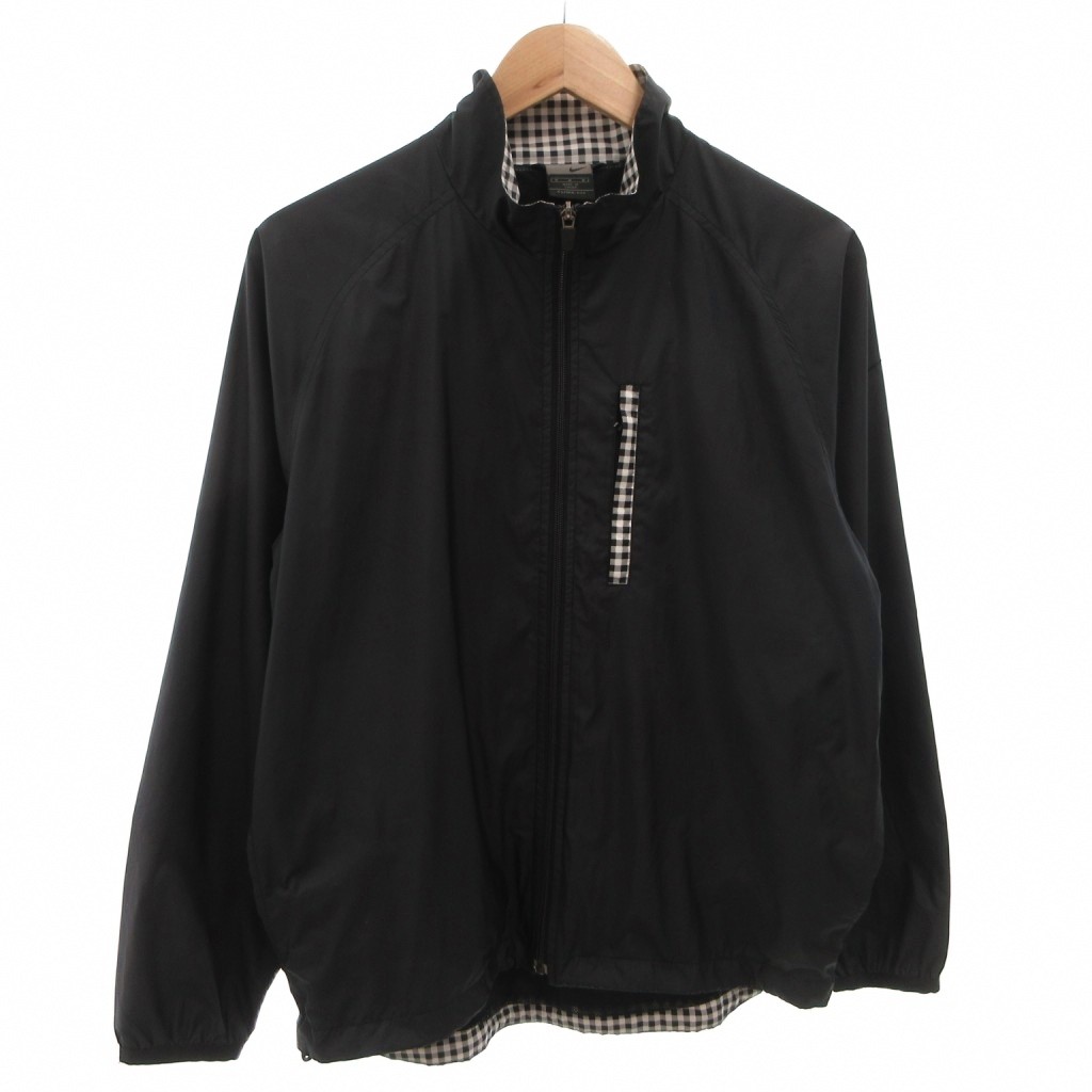 【中古】ナイキ NIKE ジャケット ブルゾン ギンガムチェック切替 M 黒 ブラック /FF メンズ 【ベクトル 古着】 260407｜ブランド古着ベクトルプレミアム店 7,848円