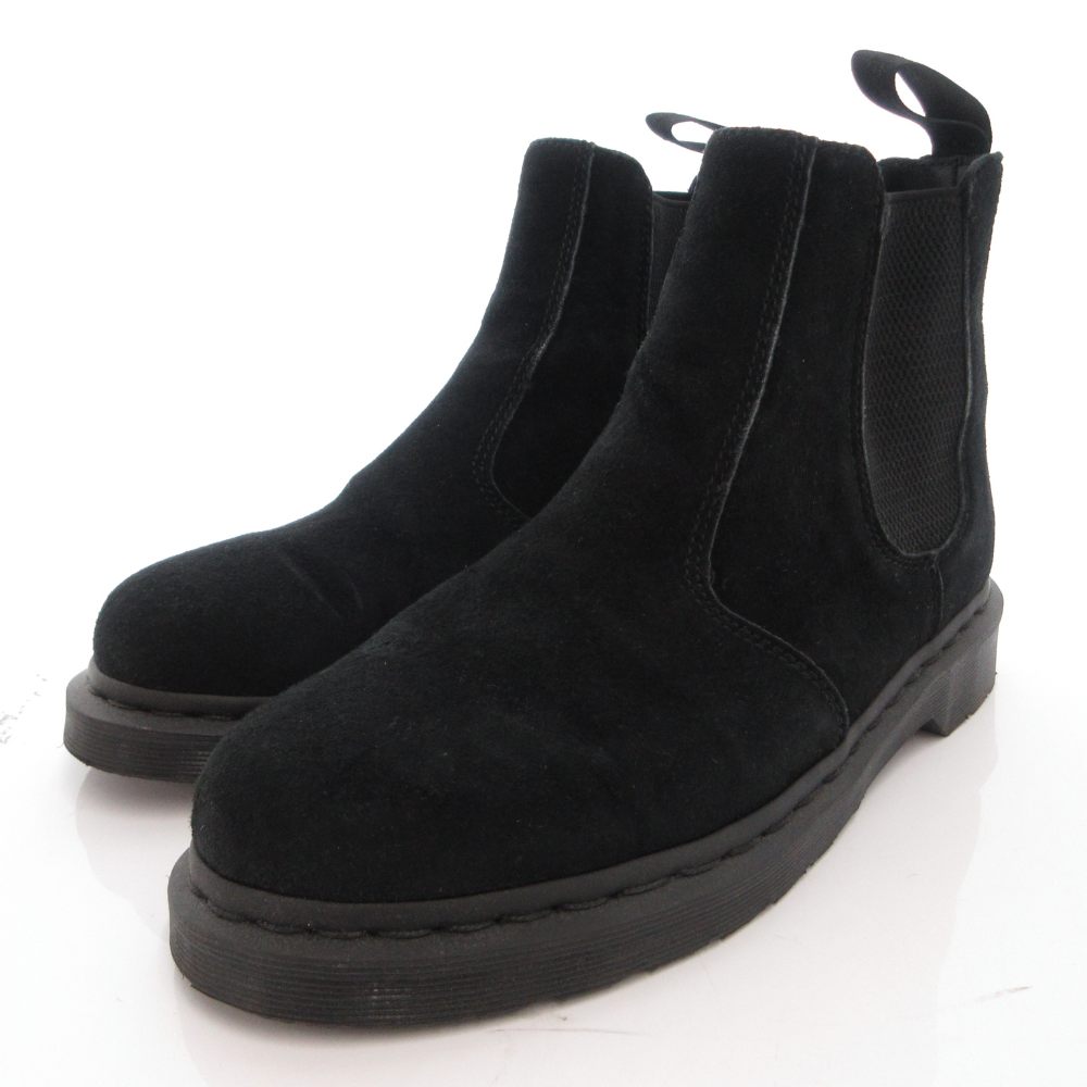 【中古】お医者さんマーチン DR.MARTENS MONO チェルシーブーツ 遊撃手 側面ゴア スエードクロスなめし革 UK9 黒 黒いこと 2976 /FF メンズ 【ベクター 古着】 260413