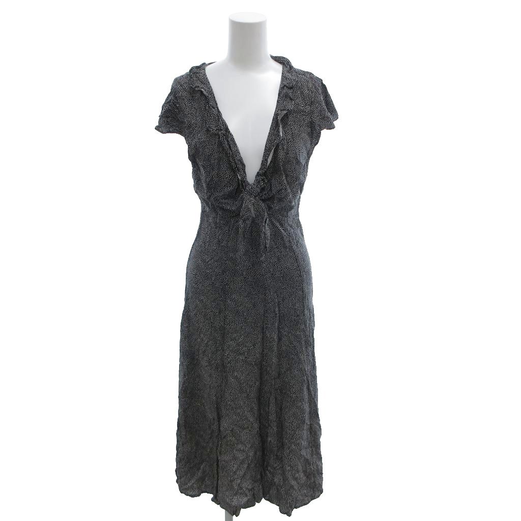 【中古】AUGUSTE 19SS 衣装 フラウンス シュロの葉 ロング ノースリーブ 黒 黒いこと /FF レディース 【ベクター 古着】 260509