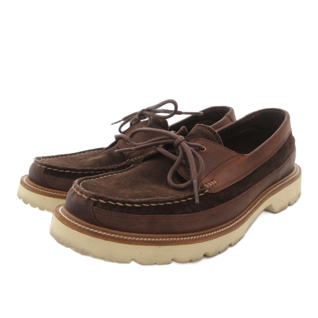 【中古】電話を掛けるハーン COLE HAAN アメリカンクラシックス レンジャーモック スニーカー シューズ スエードクロス US8.5 茶 赤銅色 C36049 /FF メンズ 【ベクター 古着】 260528