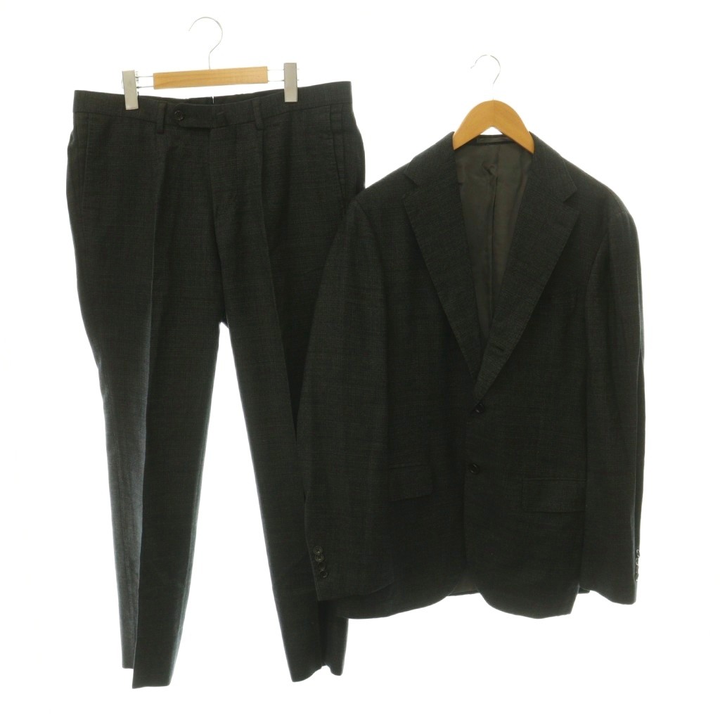 【中古】ブリッラ ペル イル グスト Brilla per il gusto Ermenegildo Zegna TRAVELLER スーツ セットアップ テーラードジャケット パンツ スラックス 50 チャコール /DF メンズ 【ベクトル 古着】 260717|ブランド古着ベクトルプレミアム店