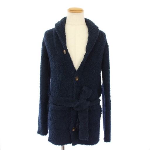 【中古】ベアフットドリームス BAREFOOT DREAMS ロンハーマン Ron Herman Long Shawl Cardigan カーディガン ボア ショールカラー 長袖 S ネイビー C630 /TK 【ベクトル 古着】 251208