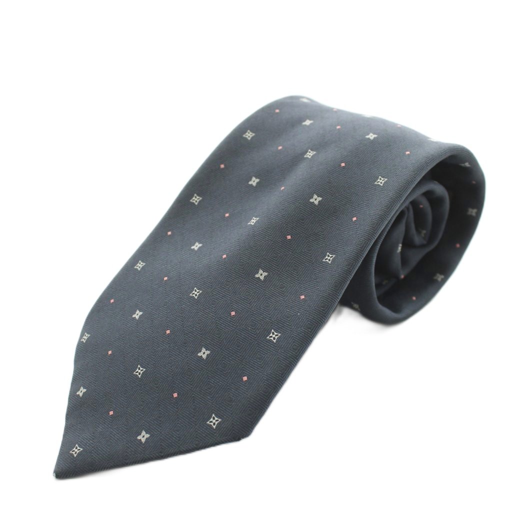 【中古】ルイヴィトン LOUIS VUITTON モノグラム レギュラー引き分け タイ 絹地 絹 薄墨色 /AN17 ■OH メンズ 【ベクター 古着】 251223