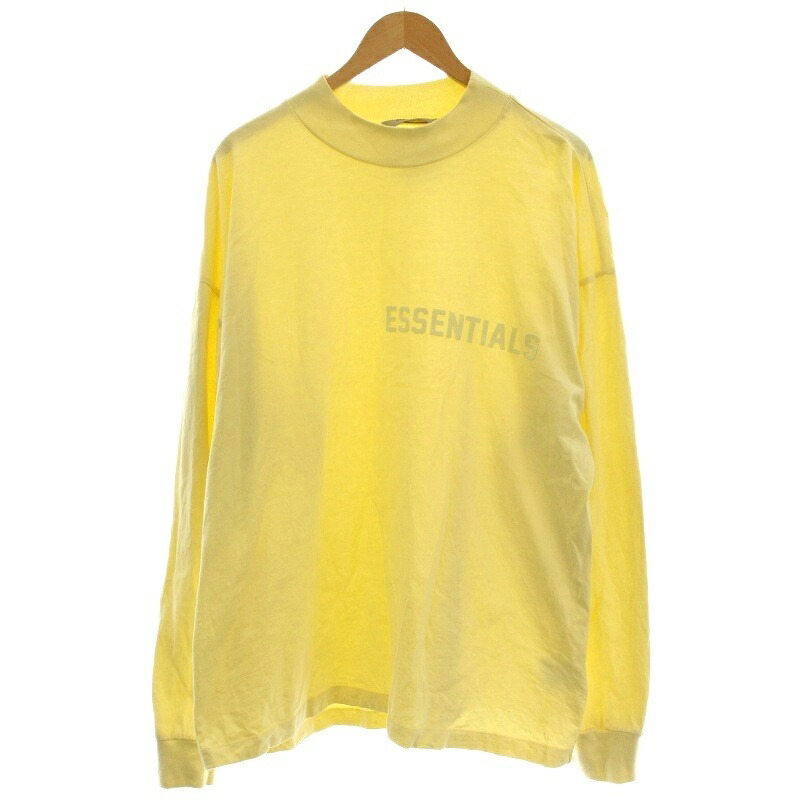 【中古】エフオージー エッセンシャルズ FOG ESSENTIALS ロンT Tシャツ 長袖 ロゴ カットソー L 黄色 イエロー /☆G メンズ 【ベクトル 古着】 251205