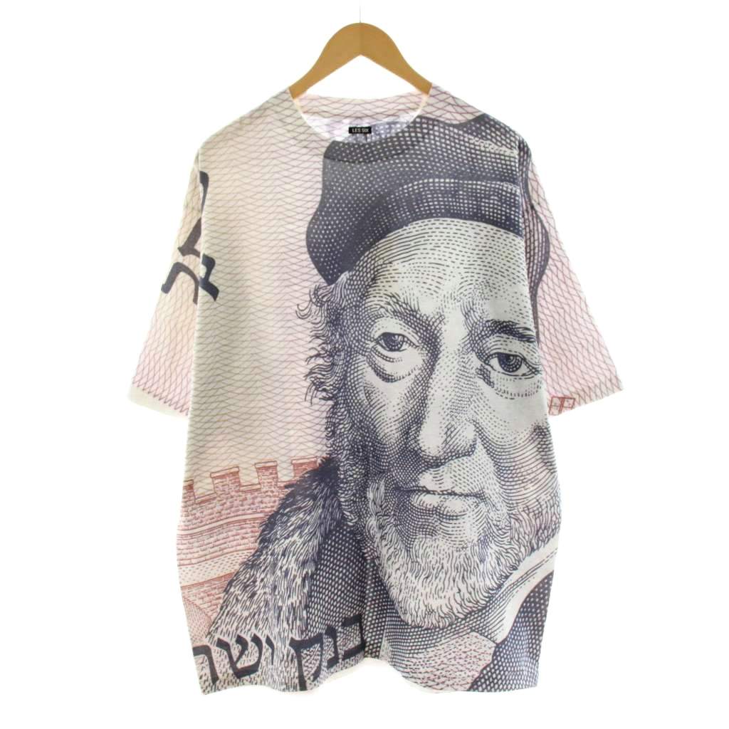 【中古】未使用品 レシス LES SIX GREED T-SHIRT Tシャツ カットソー 五分袖 オーバーサイズ 総柄 0 紫 パープル tjugo-atta-6-gst /KU メンズ 【ベクトル 古着】 260203|ブランド古着ベクトルプレミアム店