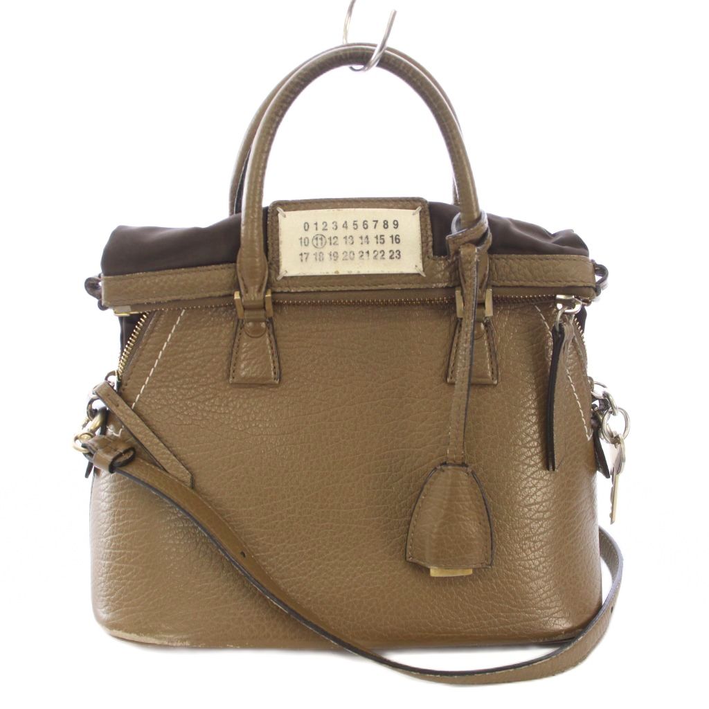 【中古】メゾンマルジェラ 11 Maison Margiela 11 Classique Mini ショルダーバッグ ハンドバッグ カウレザー 牛革 茶 ブラウン /TK レディース 【ベクトル 古着】 260326