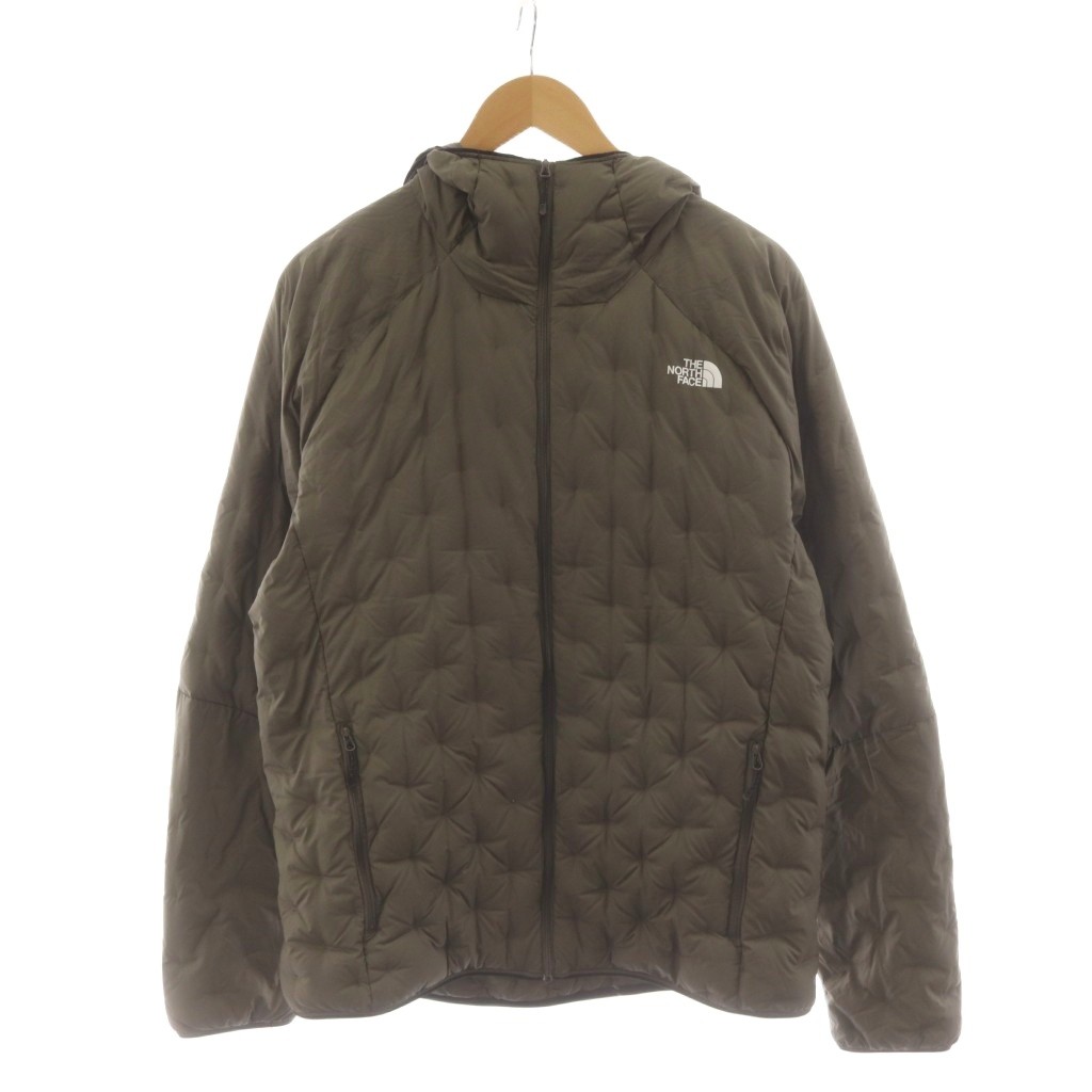 【中古】ザノースフェイス THE NORTH FACE Astro Light Hoodie アストロライトフーディジャケット 落ちこむ上衣 厚地の外套 XL カーキ ND91816 /RR メンズ 【ベクター 古着】 260410