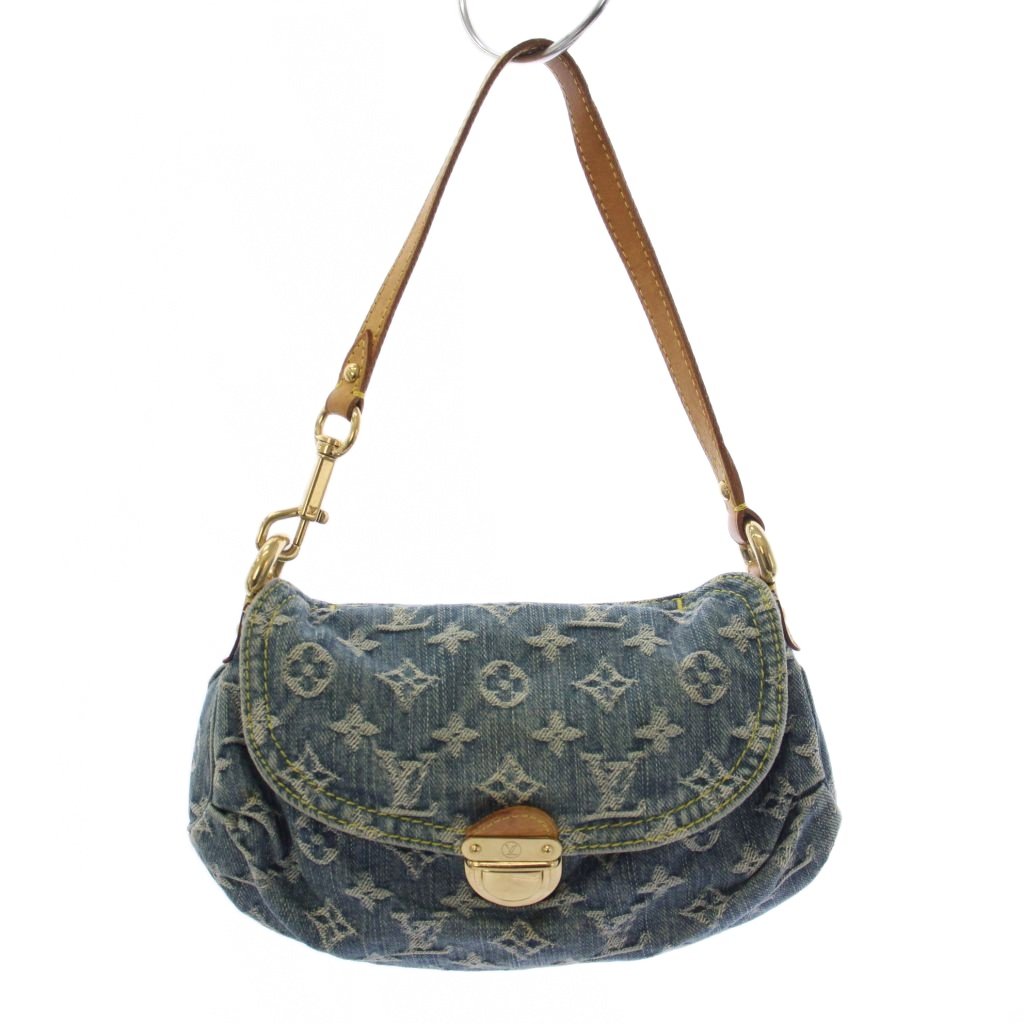 【中古】ルイヴィトン LOUIS VUITTON ミニプリーティ モノグラムジーンズ ハンドバック 青碧 M95050 /KH ■OH レディース 【ベクター 古着】 260515