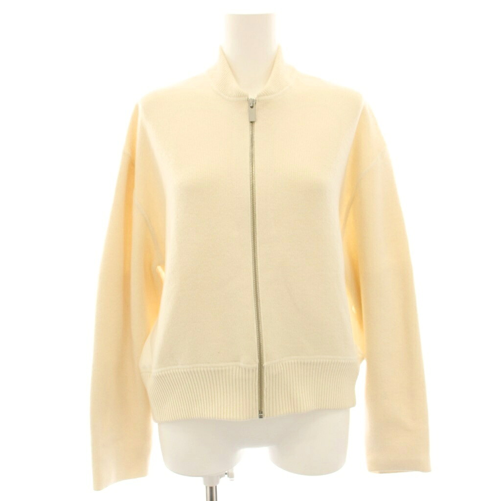 【中古】セオリーリュクス theory luxe 24AW CHELSEA SATIN COMBO KENSIE 編み物上衣 上衣 ジップアップ うつり変わり 羊毛 カシミール混 38 象牙色 白 白いこと 03-4403719-100-038 /HN レディース 【ベクター 古着】 260520