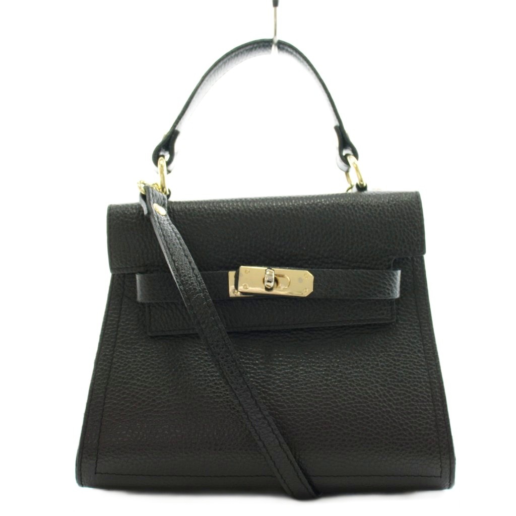 【中古】オウレンティ AULENTTI ハンドバック ショルダーバッグ 2way なめし革 黒 黒いこと /AN57 レディース 【ベクター 古着】 260528