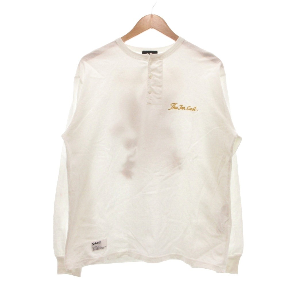 【楽天市場】【中古】ショット SCHOTT CHERRY BLOSSOMS EAGLE ヘンリーネック 長袖Tシャツ Mトップス 刺繍 782 ...