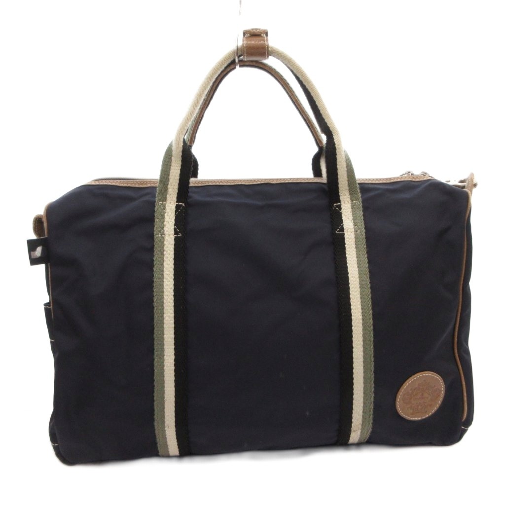 【中古】オロビアンコ OROBIANCO ハンドバッグ ショルダー 2WAY ナイロン ロゴ 紺 ネイビー /FF ■GY12 メンズ 【ベクトル 古着】 260304
