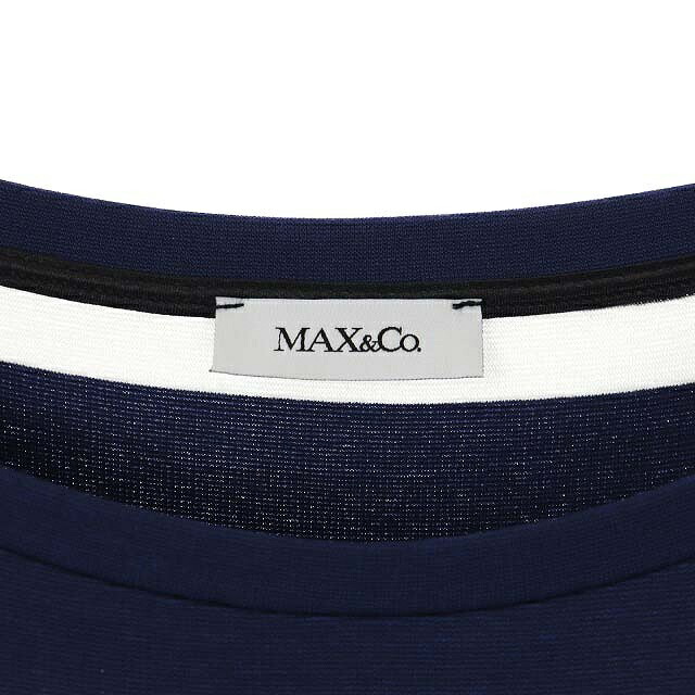 中古 マックス コー Max Co ストライプ 境界 変遷 壱静謐さ 半袖 フレア ミニ ラウンド素っ首 M 濃紺色 白いこと 溢者 グレイ Os レディース ベクタ 古着 中古 マックス コー Max Co ストライプ ボーダー 切り替え