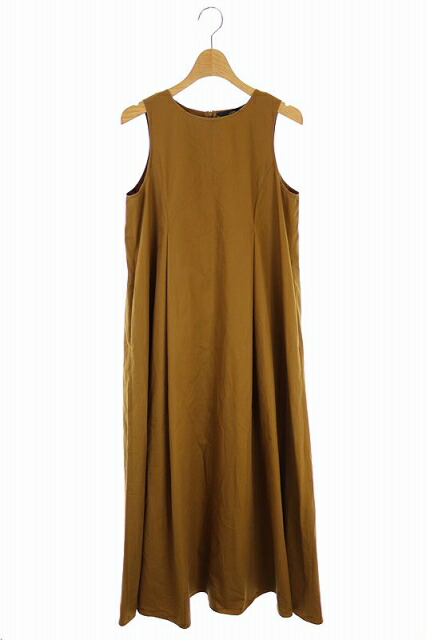 中古 リエス Liesse ワッシャーノースリーブワンピース ロング 2 キャメル Hk Os レディース ベクトル 古着 Andapt Com