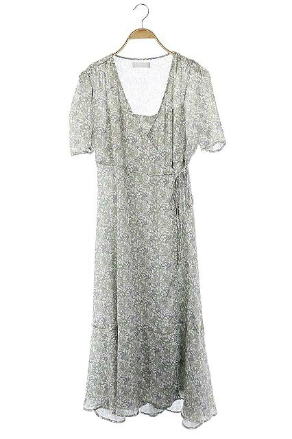 楽天ランキング1位 中古 セルフォード Celford ss 小花柄カシュクールワンピース 半袖 ロング 38 緑 グリーン Cm Os レディース ベクトル 古着 中古 セルフォード Celford ss 小花柄カシュクールワンピース 半袖 ロング 38 緑 グリーン Cm Os