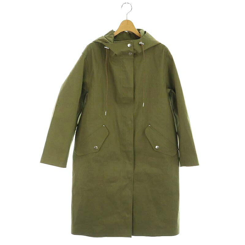 【中古】マッキントッシュ MACKINTOSH GRANISH ゴム引きミリタリーフーデッドコート ロング 38 カーキ /DF ■OS レディース 【ベクトル 古着】 241127｜ブランド古着ベクトルプレミアム店 27,560円