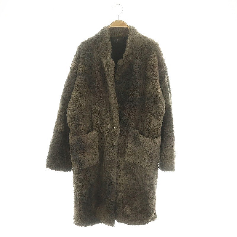 楽天市場】OHGA オーガ フラワー キルト ショート コート 黒 ブラック