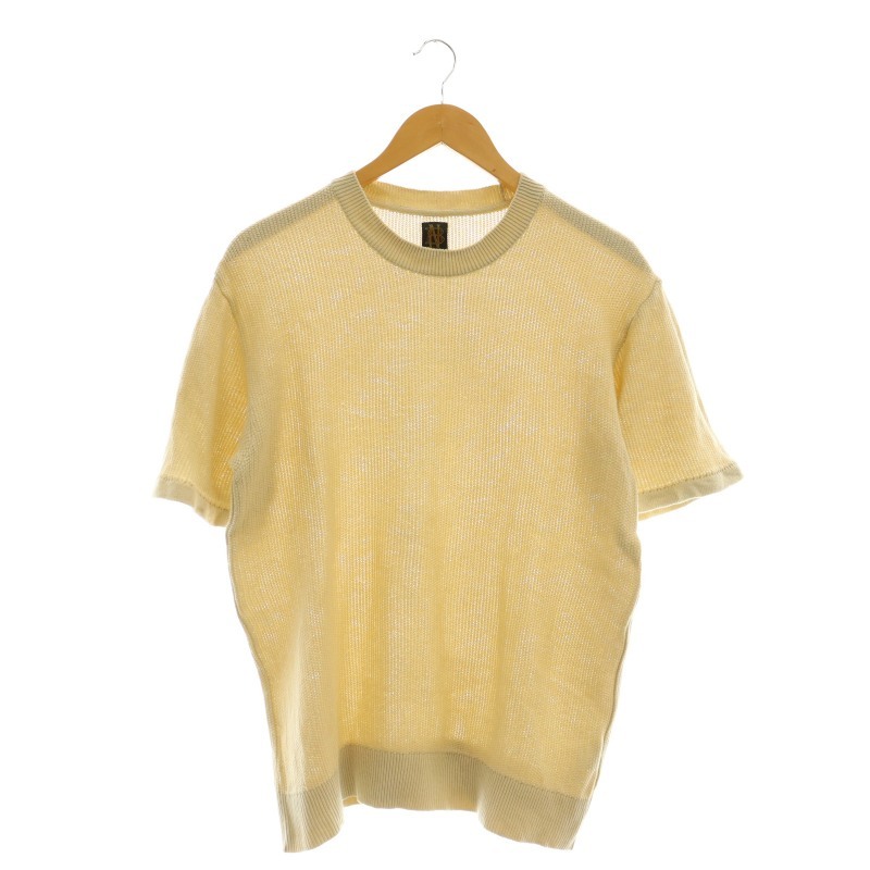 【中古】バトナー BATONER 25SS OX SUMMER KNIT CREW NECK S/S 半袖 サマーニット セーター 2 ベージュ /ES ■OS ■AD メンズ 【ベクトル 古着】 250602