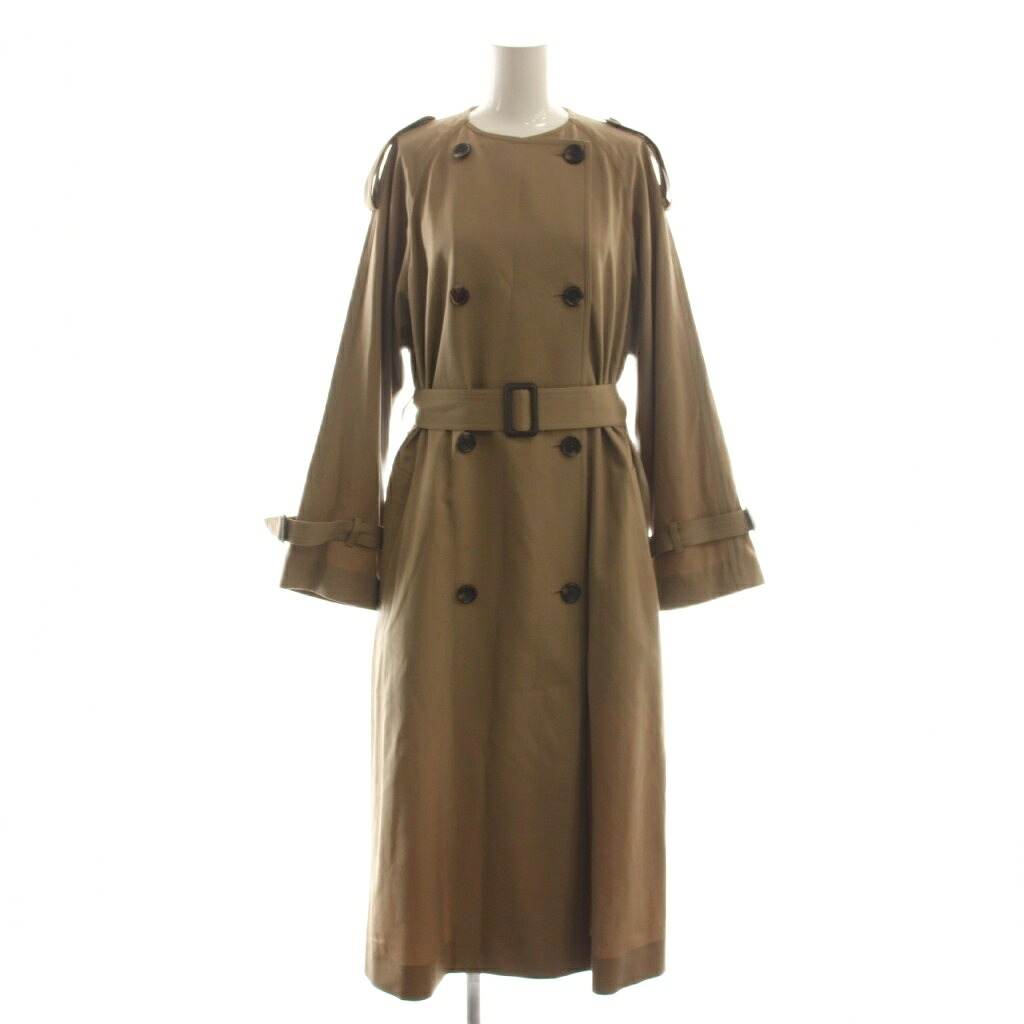 【中古】ユナイテッドアローズ UNITED ARROWS UBCB ギャバ 否色合い ト スプリングコート ロング 38 ベージュ /DF ■os レディース 【ベクター 古着】 250916 コート・ジャケット-レディースファッション