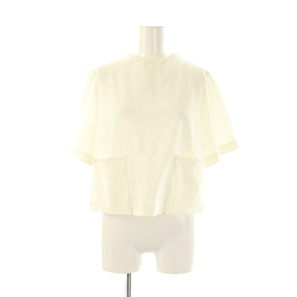 【中古】ツル バイ マリコオイカワ TSURU by Mariko Oikawa 24SS Ibis パールブラウス シャツ プルオーバー 36 白 /CX ■OS レディース 【ベクトル 古着】 251015