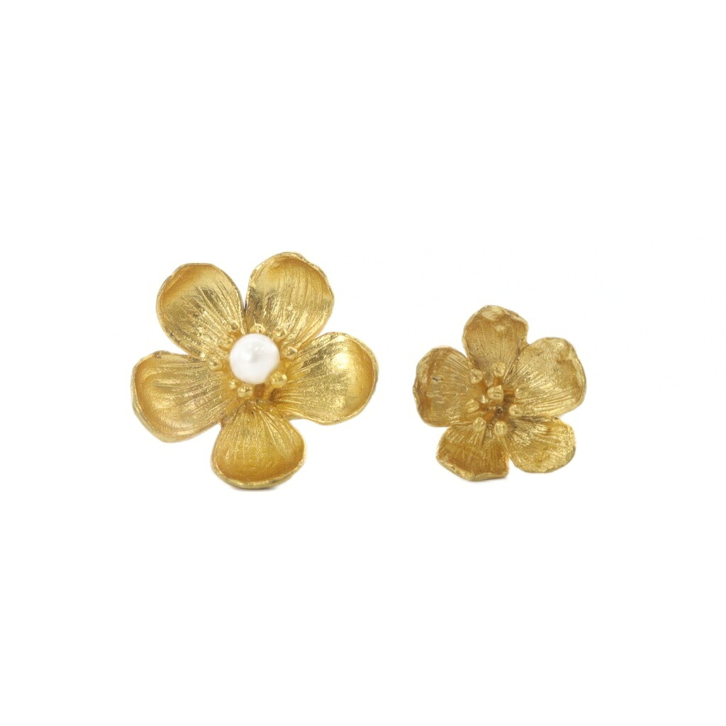 【中古】カジャビジュー KAJA BIJOUX フラワーリング 2個セット 15号 12号 ゴールド色 /SR レディース 【ベクトル 古着】 251027