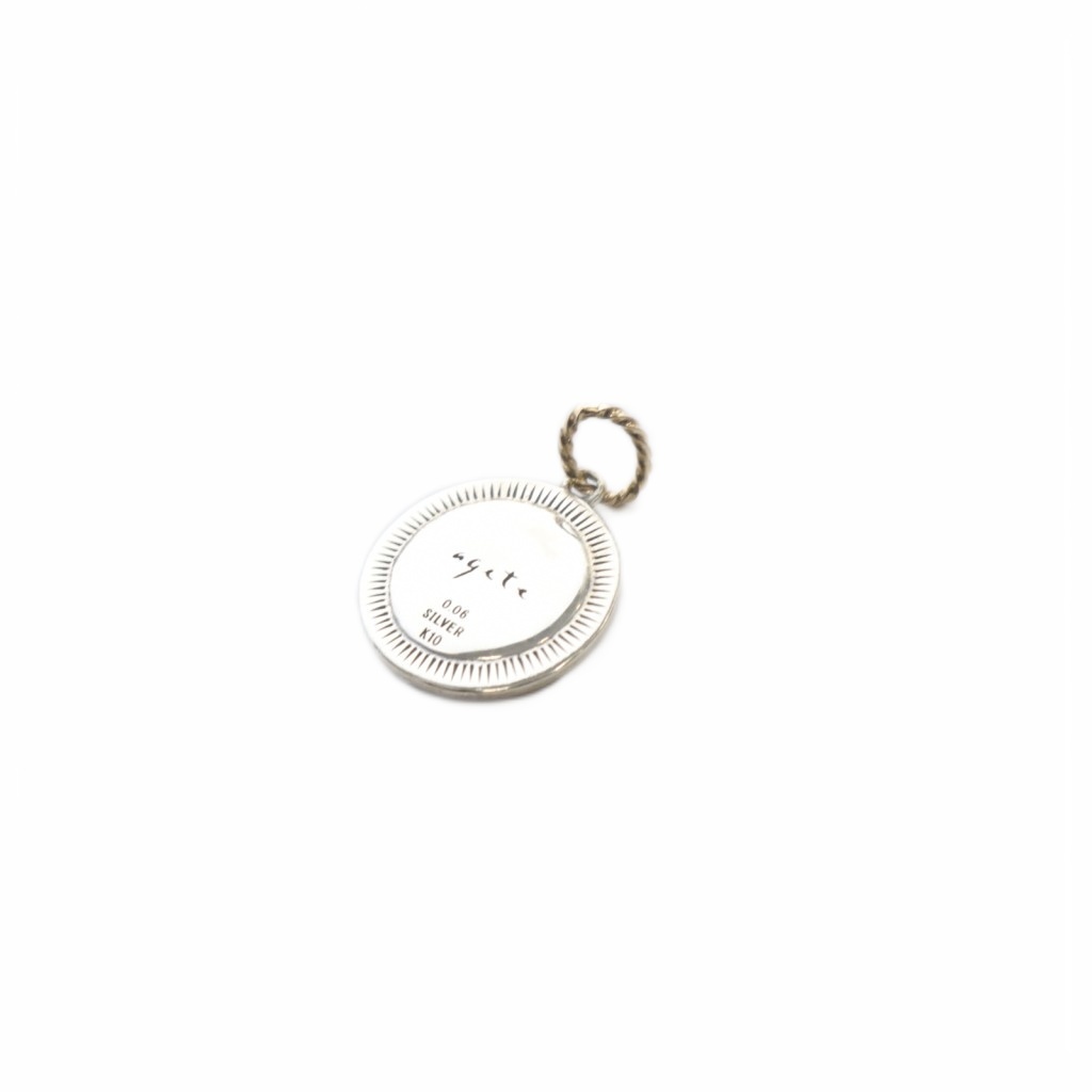 【中古】アガット agete ネックレストップ ペンダントトップ 925 K10 ダイヤ0.06ct シルバー色 /SR レディース 【ベクトル 古着】 251112