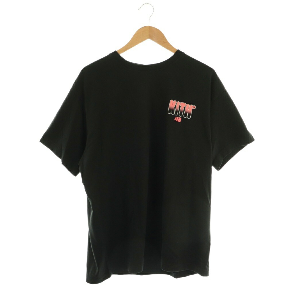 【中古】キス KITH SEOUL限定 GRADIENT LOGOTシャツ カットソー XL 黒 ブラック /AT ■OS ■SH メンズ 【ベクトル 古着】 251105
