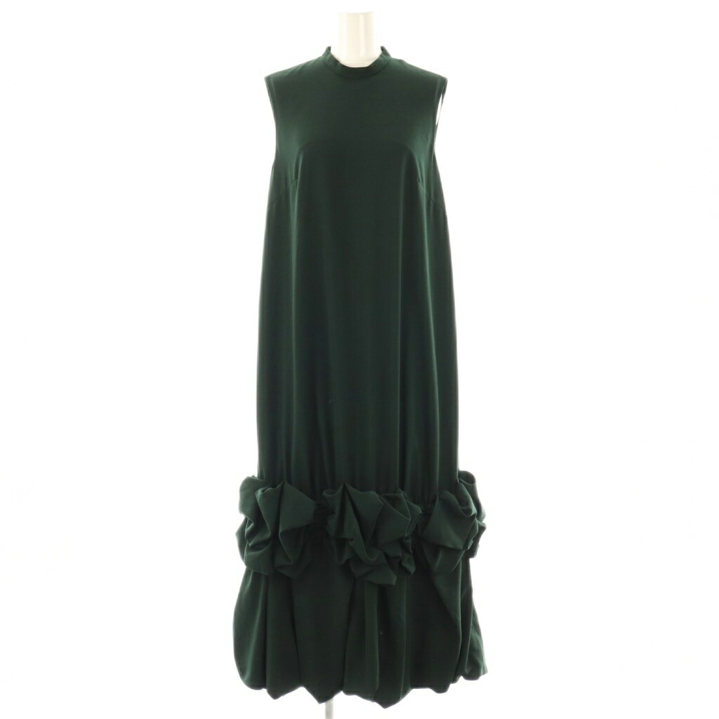 【中古】エンフォルド ENFOLD 25AW BALLOON-FRILL TANK-TOPS DRESS 衣装 ダンス楽隊色つや 36 うす暗い緑であること /CX ■os レディース 【ベクター 古着】 251107
