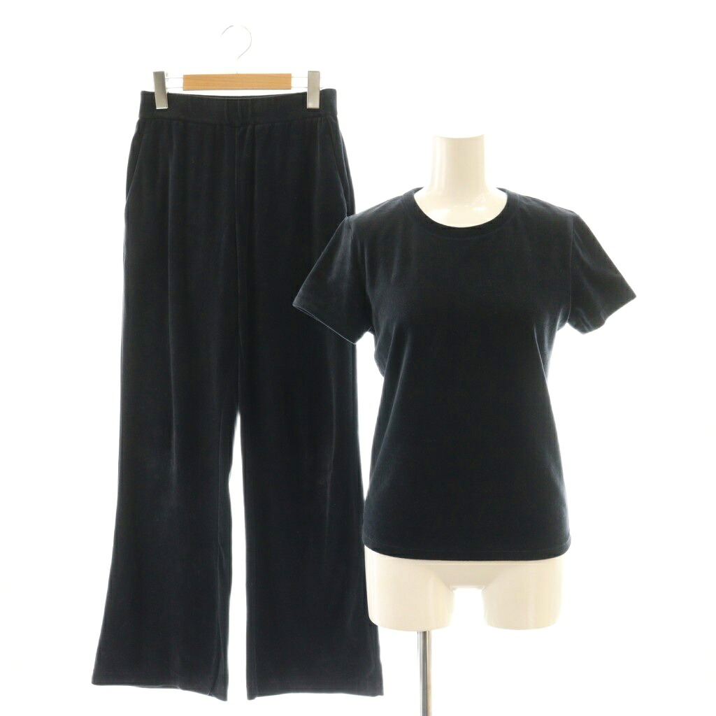 【中古】グッドピープル グッドステッチング グッドプロダクト GOOD PEOPLE GOOD STITCHING GOOD PRODUCT 25AW ベロア セットアップ カットソー フレアパンツ F S ブラック /DF ■OS レディース 【ベクトル 古着】 251107|ブランド古着ベクトルプレミアム店