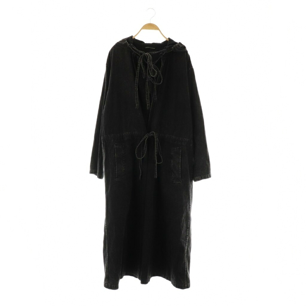 【中古】ワイズ Y's ヨウジヤマモト 25SS 6OZ BLEACHED DENIM HOODIE COAT コート ロング フード ダークグレー /DO ■OS レディース 【ベクトル 古着】 251118｜ブランド古着ベクトルプレミアム店