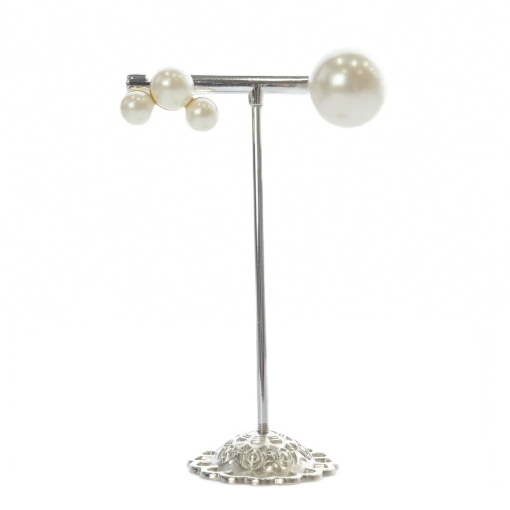 【中古】シーズマーラ Sea'ds Mara Asymmetry pearl pierce ピアス 白 ホワイト ゴールド色 /SR レディース 【ベクトル 古着】 251128